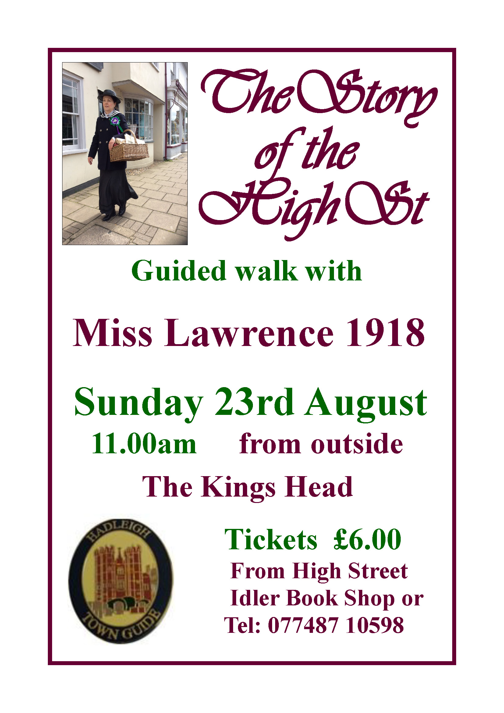 TheStory of the HighSt Guided walk with Miss Lawrence 1918