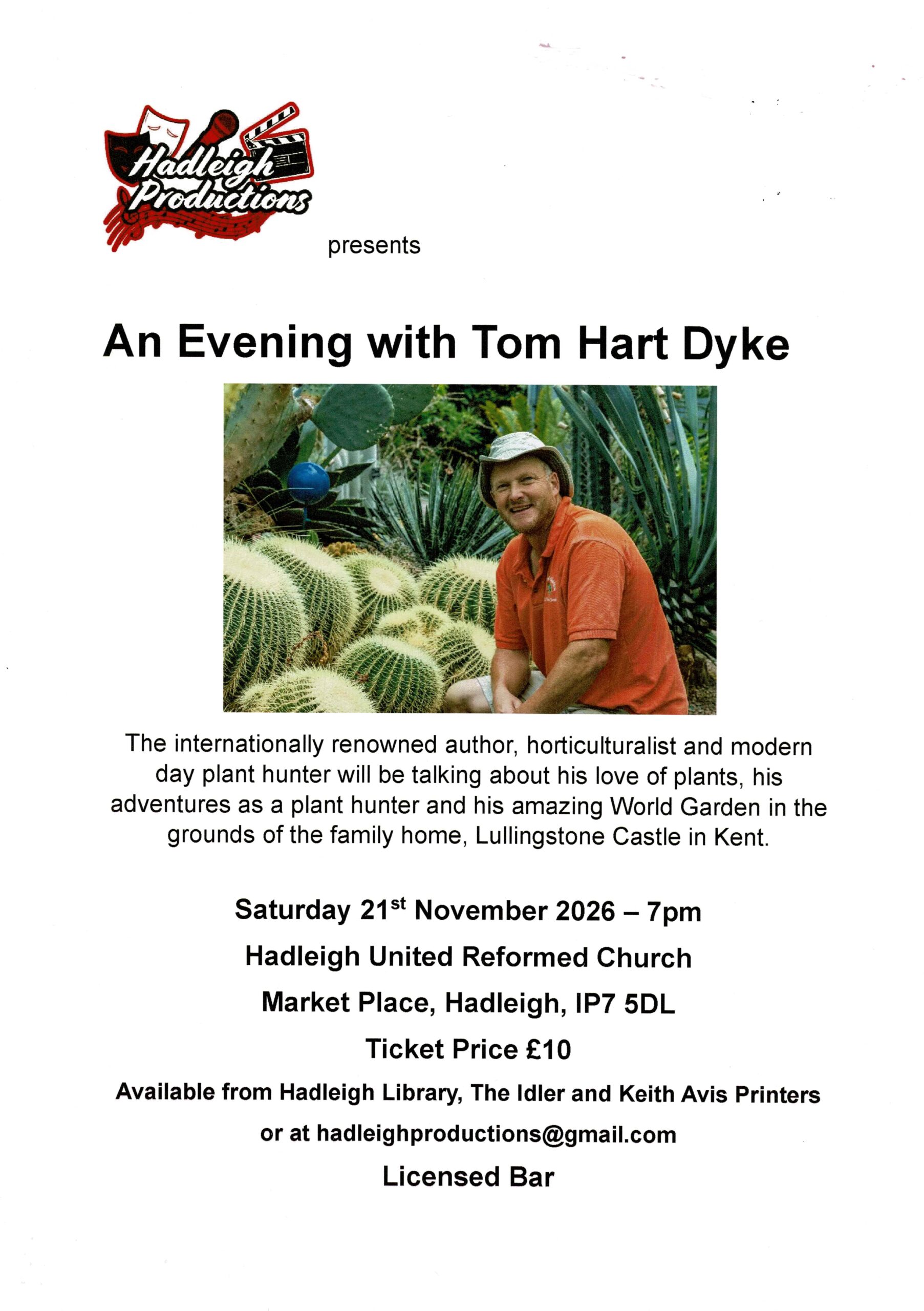 An Evening with Tom Hart Dyke